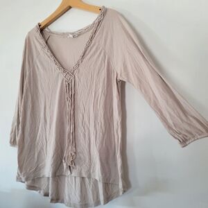 American Eagle Macrame Beige Top Large Neutral